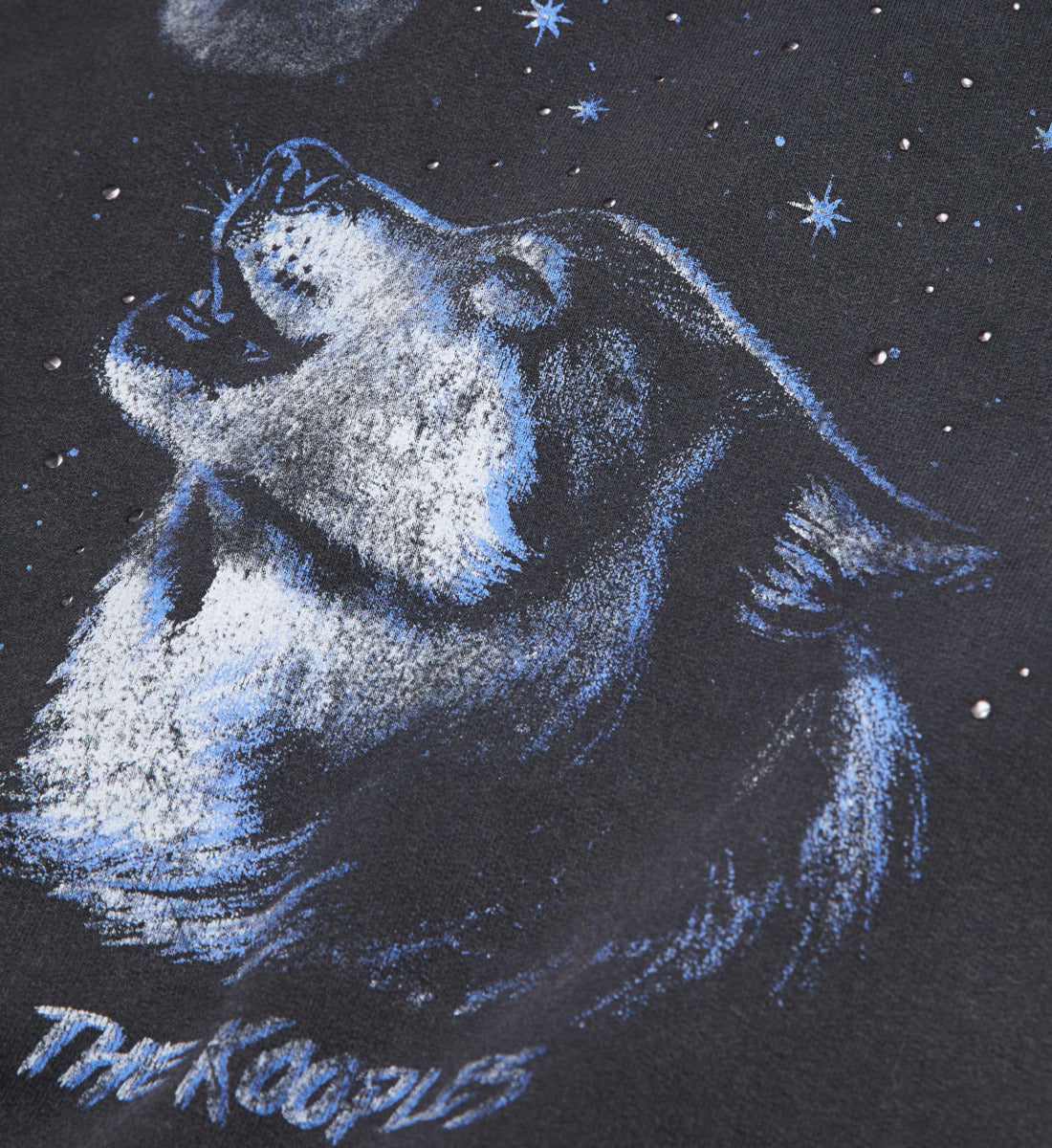 Sweatshirt With Wolf Serigraphy | Women | Black Washed