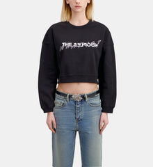 Short What Is Sweatshirt With Rhinestones | Women | Black