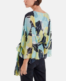 Kimono Flowing Top With Floral Print | Women | Green