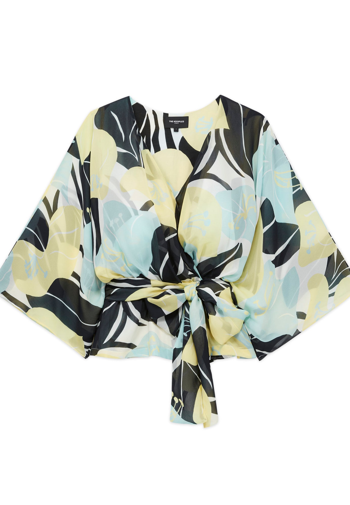 Kimono Flowing Top With Floral Print | Women | Green