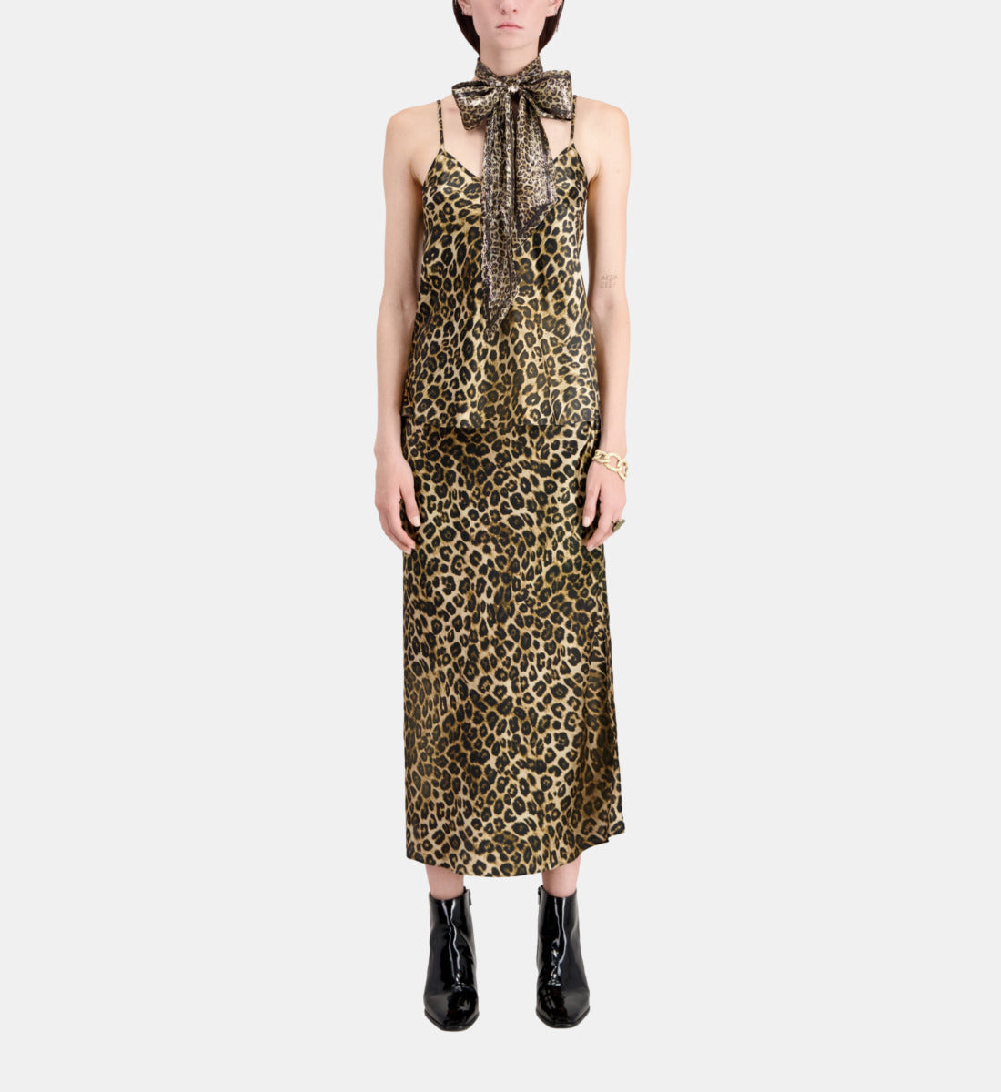 Print Silk Camisole | Women | Leopard