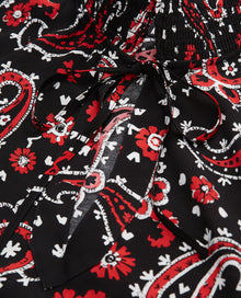 Printed Blouse | Women | Black x Red