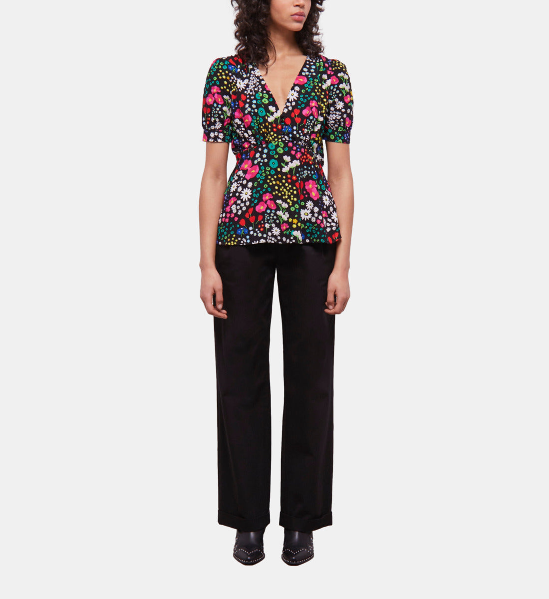 Printed Top With Buttoning | Women | Multicolorlor