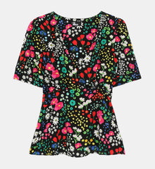 Printed Top With Buttoning | Women | Multicolorlor