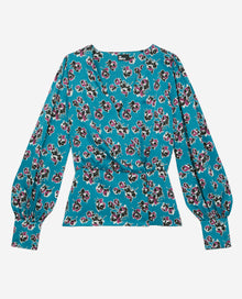 Crossover Printed Top | Women | Pink x Blue