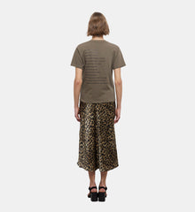 Khaki And Leopard Print What Is T-Shirt | Women | Algue