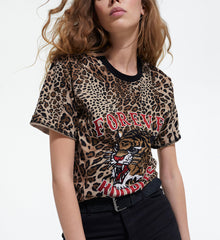 Cotton T-Shirt With Print | Women | Leopard