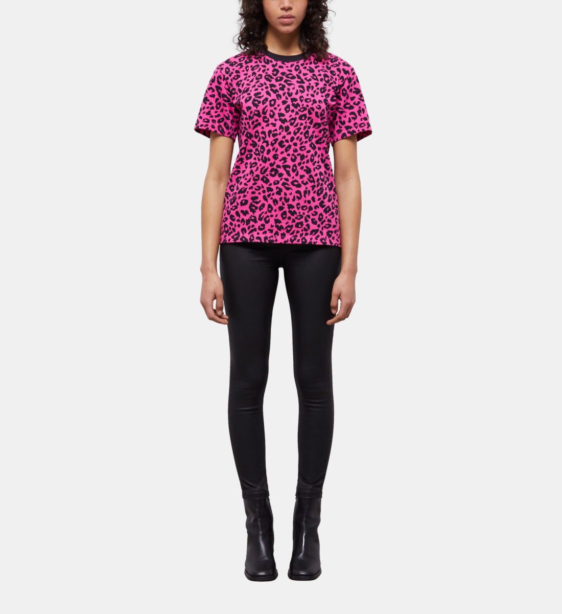 Printed T-Shirt | Women | Black x Pink