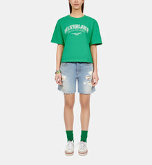 Light T-Shirt With Silverlake Serigraphy | Women | Green