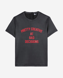 Leather Pretty Creative Serigraphy T-Shirt | Women | Black