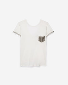 Jewel Embroidery T-Shirt | Women | Ecru