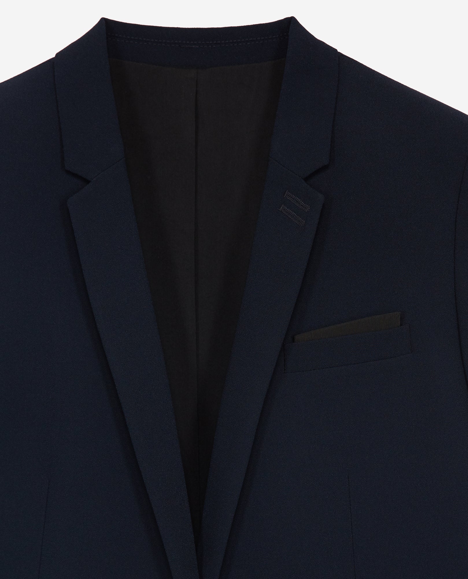 Suit Jacket In Flowing Crepe | Women | Navy Blue