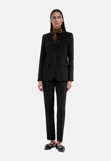 Crêpe Suit Jacket Structured Shape | Women | Black