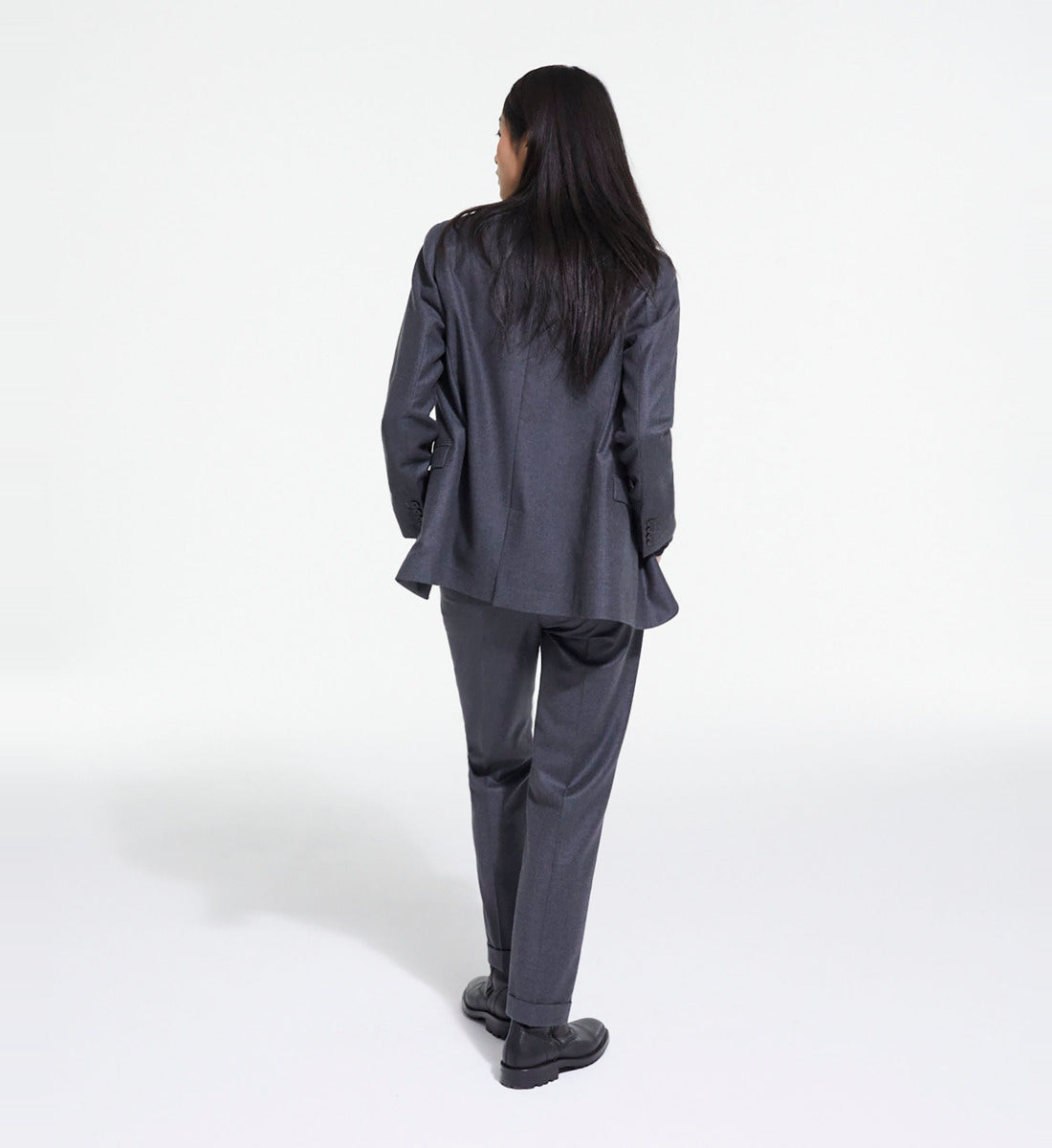 Gray Wool Suit Jacket | Women | Grey