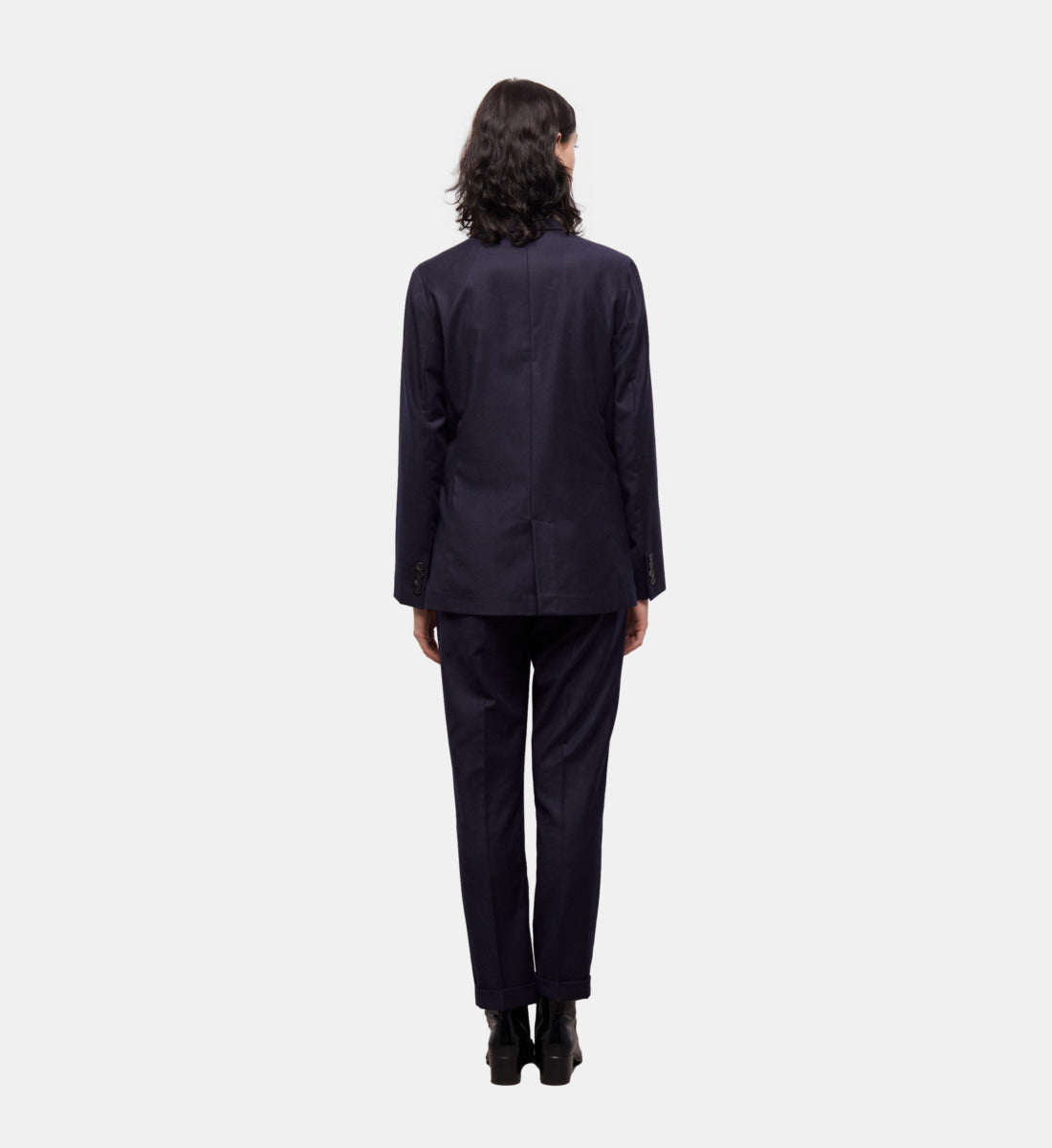 Blue Wool Suit Jacket | Women | Navy