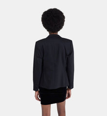 Wool Suit Jacket | Women | Black