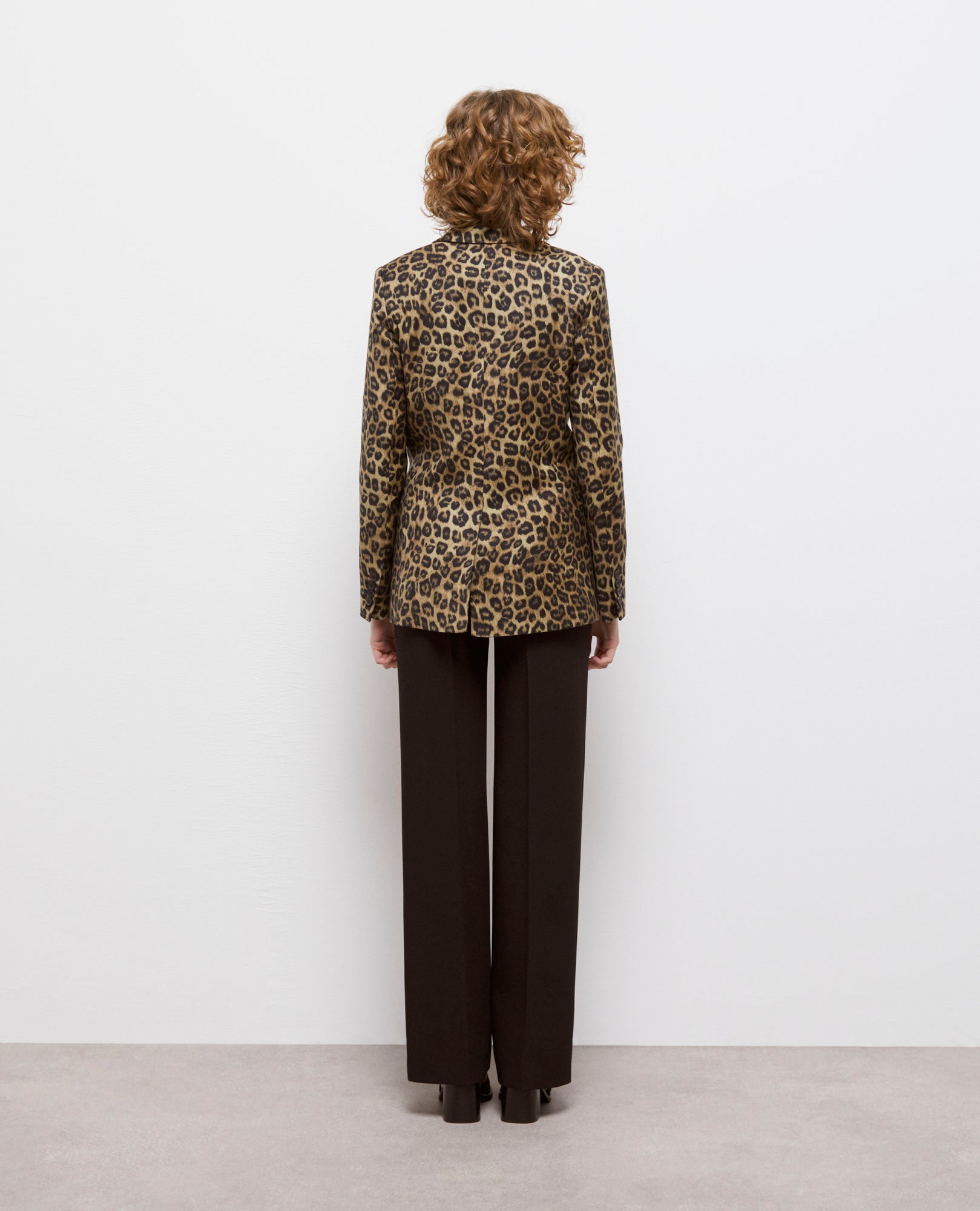 Print Straight-Cut Jacket | Women | Leopard