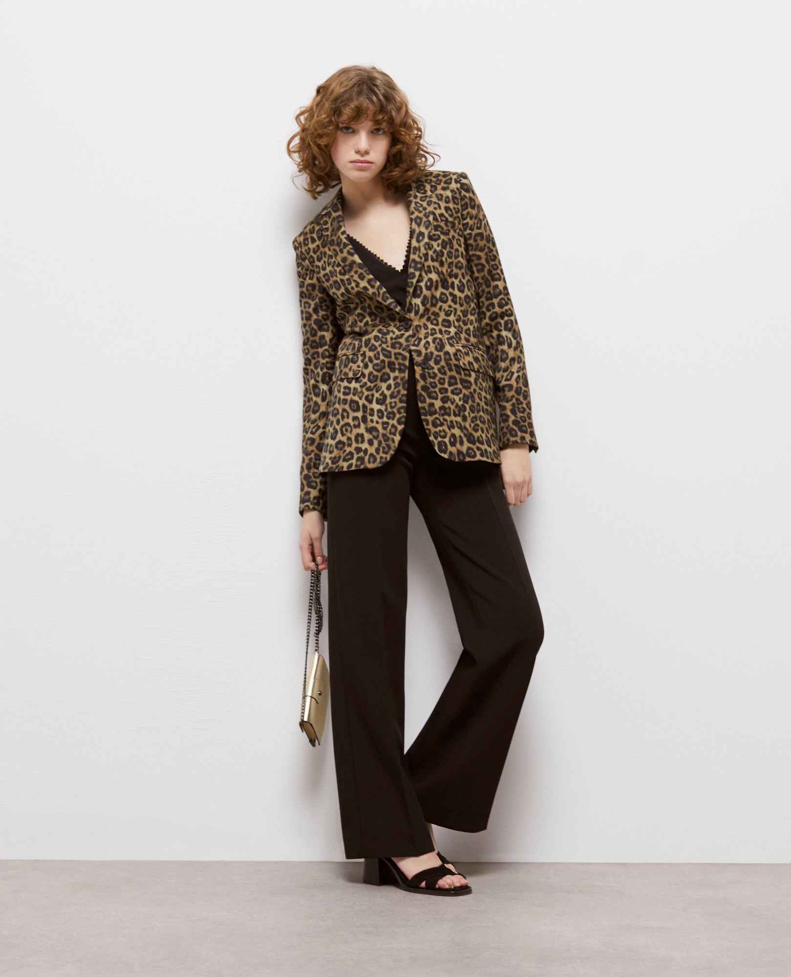 Print Straight-Cut Jacket | Women | Leopard