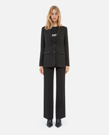 Crêpe Suit Jacket Straight Cut | Women | Black