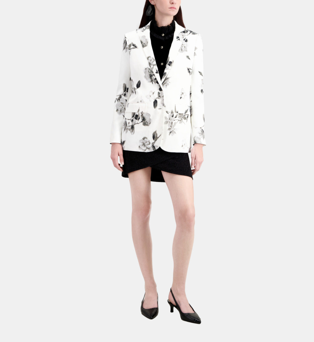 Printed Suit Blazer | Women | Ecru