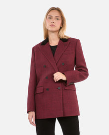 Houndstooth Blazer | Women | Black x Red