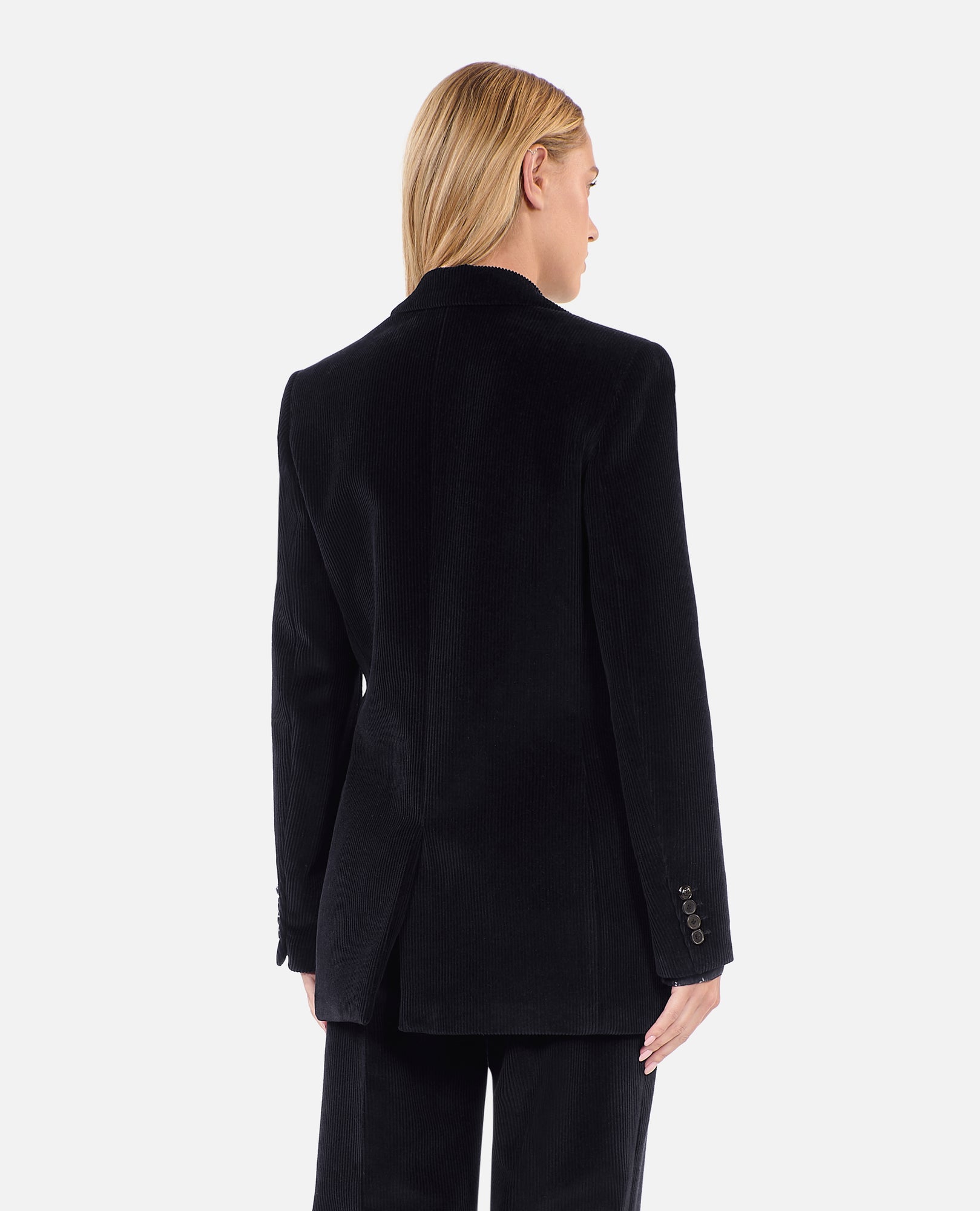 Corduroy Suit Jacket | Women | Black