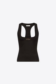 'AREA' Nameplate Racerback Tank Top | Black