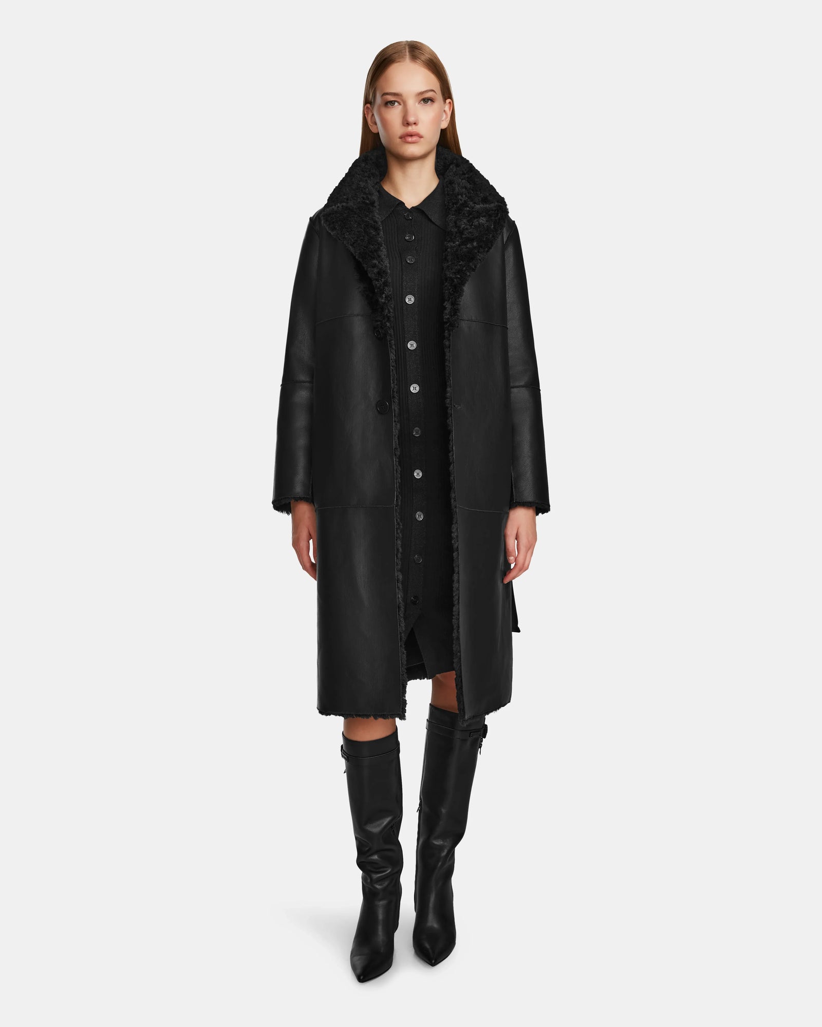 Women | ANNABELLE Reversible Coat | Black