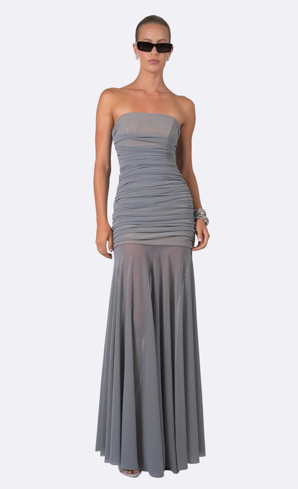 Gailey Dress | Metallic Gray