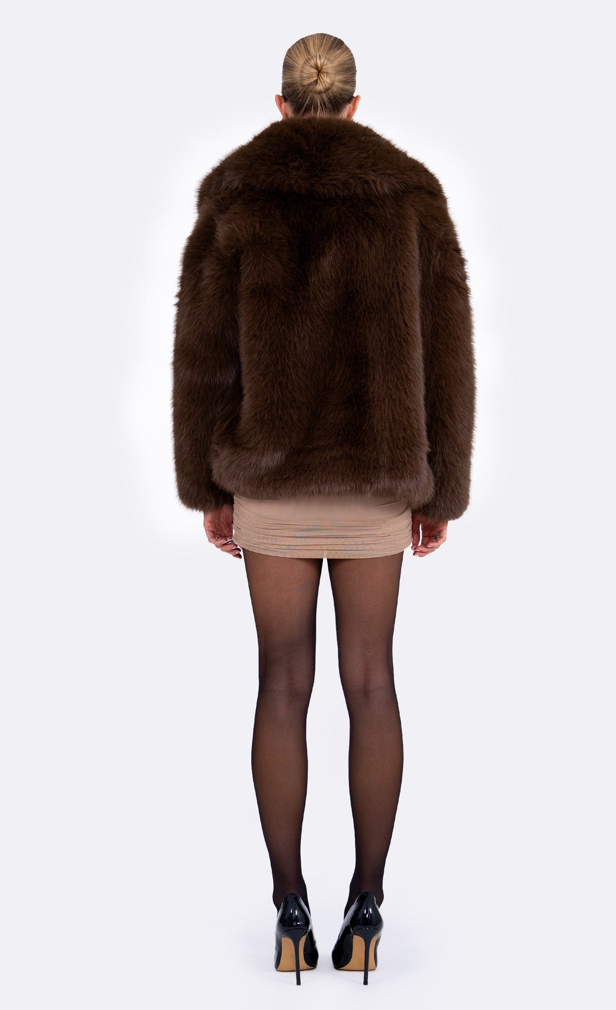 Oslo Faux Fur Jacket | Brown
