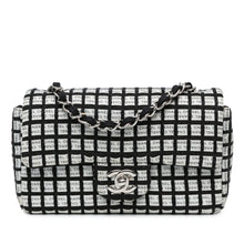Chanel | Pre-Owned Mini Rectangular Classic Ribbon Tweed Double Flap | White/Off White