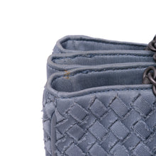 Bottega Veneta | Pre-Owned Canvas Intrecciato Buckle Flap Handbag | Blue/Denim