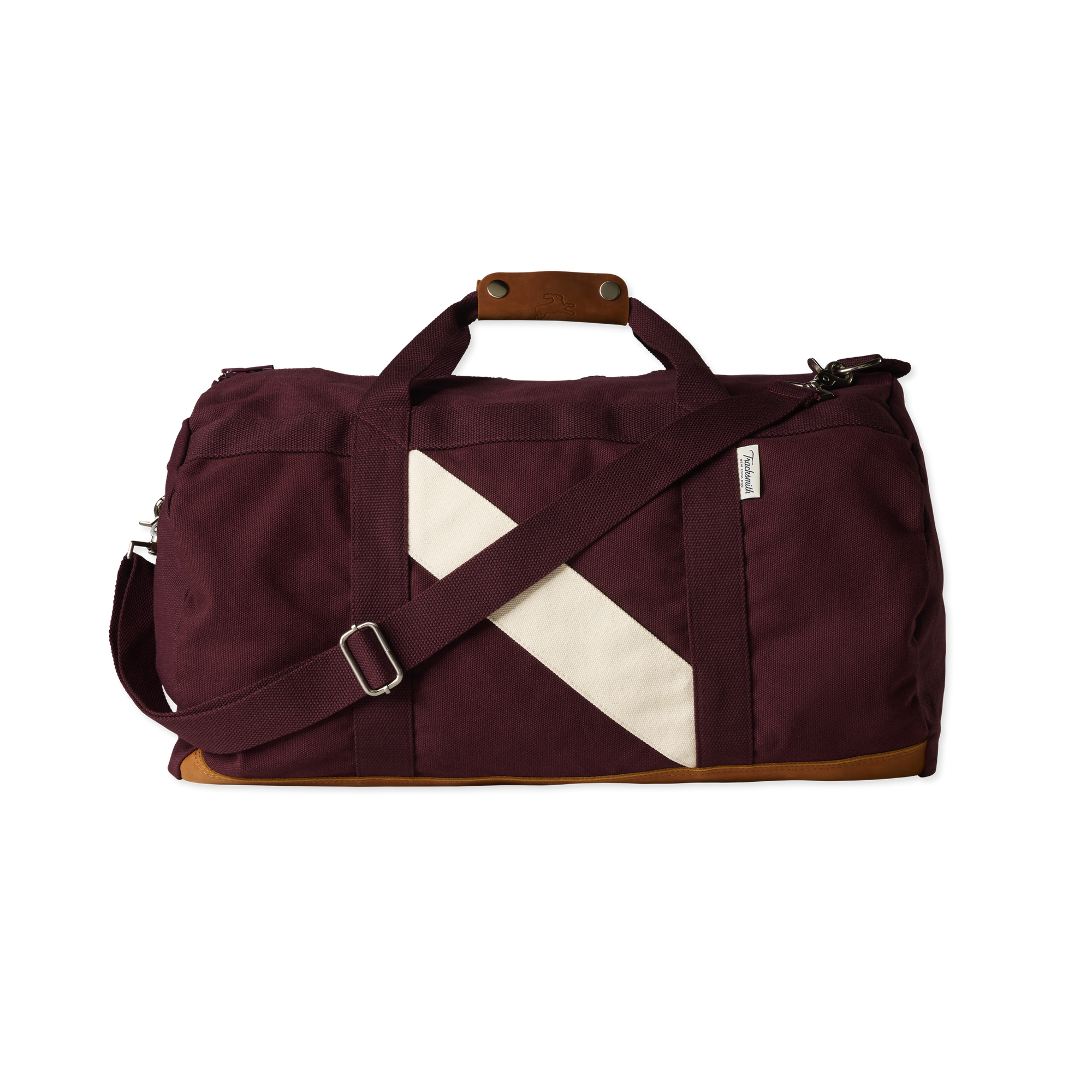 Weekend Duffel | Wine/Ivory/Cognac Leather