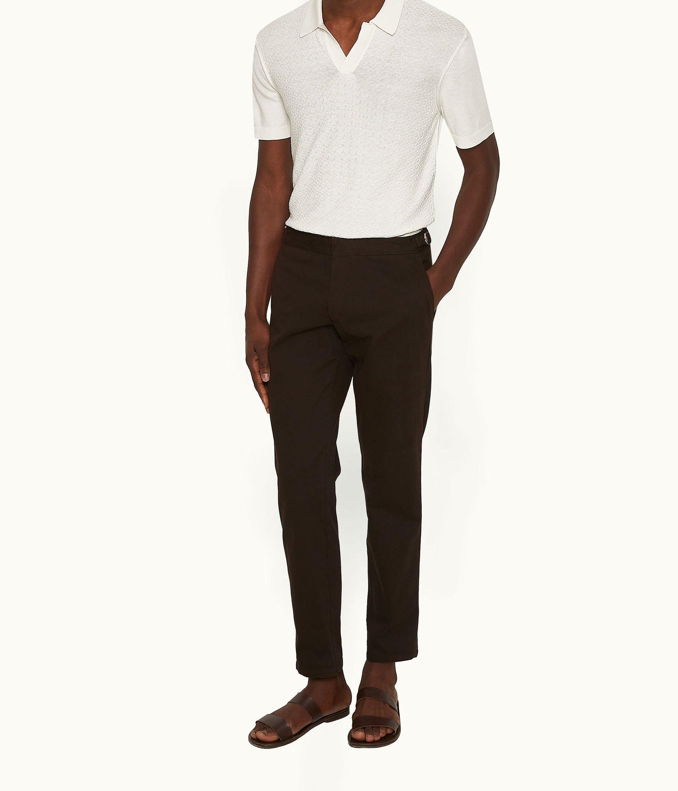 Fallon Stretch-Cotton Tailored Fit Stretch-Cotton Trousers | Truffle
