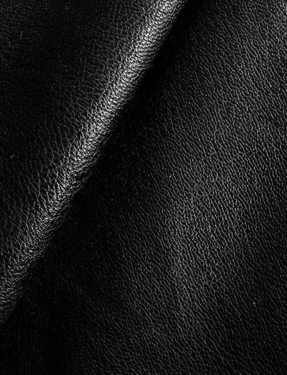 Faux Leather Mini Skirt::Black::Detail