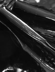 Faux Patent Leather Five Pocket Pant::Black::Detail