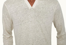 Felix Tailored Fit Long-Sleeve Slub Linen Polo Shirt | Pebble
