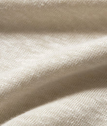 Felix Tailored Fit Long-Sleeve Slub Linen Polo Shirt | Pebble
