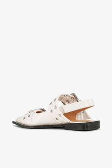 Feminine Buckle Ballerinas in Ivory | Egret