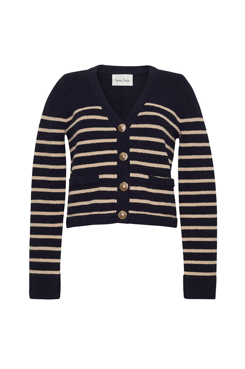 Finnegan Jacket | Black Brown Stripe