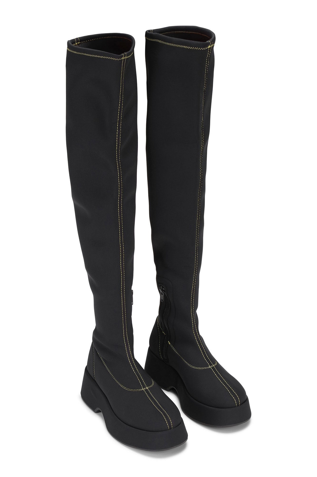 Flatform Over the Knee Boots | Black