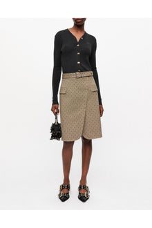 Flock Check Suiting Skirt | Tiger's Eye