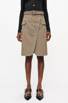 Flock Check Suiting Skirt | Tiger's Eye
