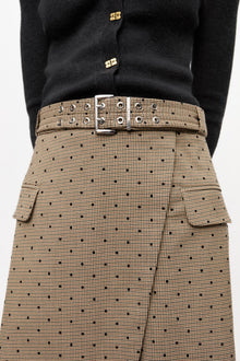 Flock Check Suiting Skirt | Tiger's Eye