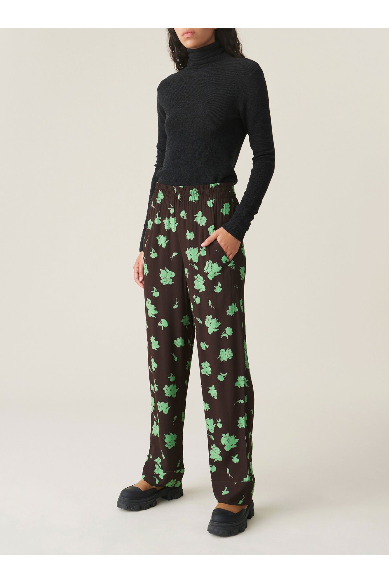 Floral Crepe Trousers | Mole