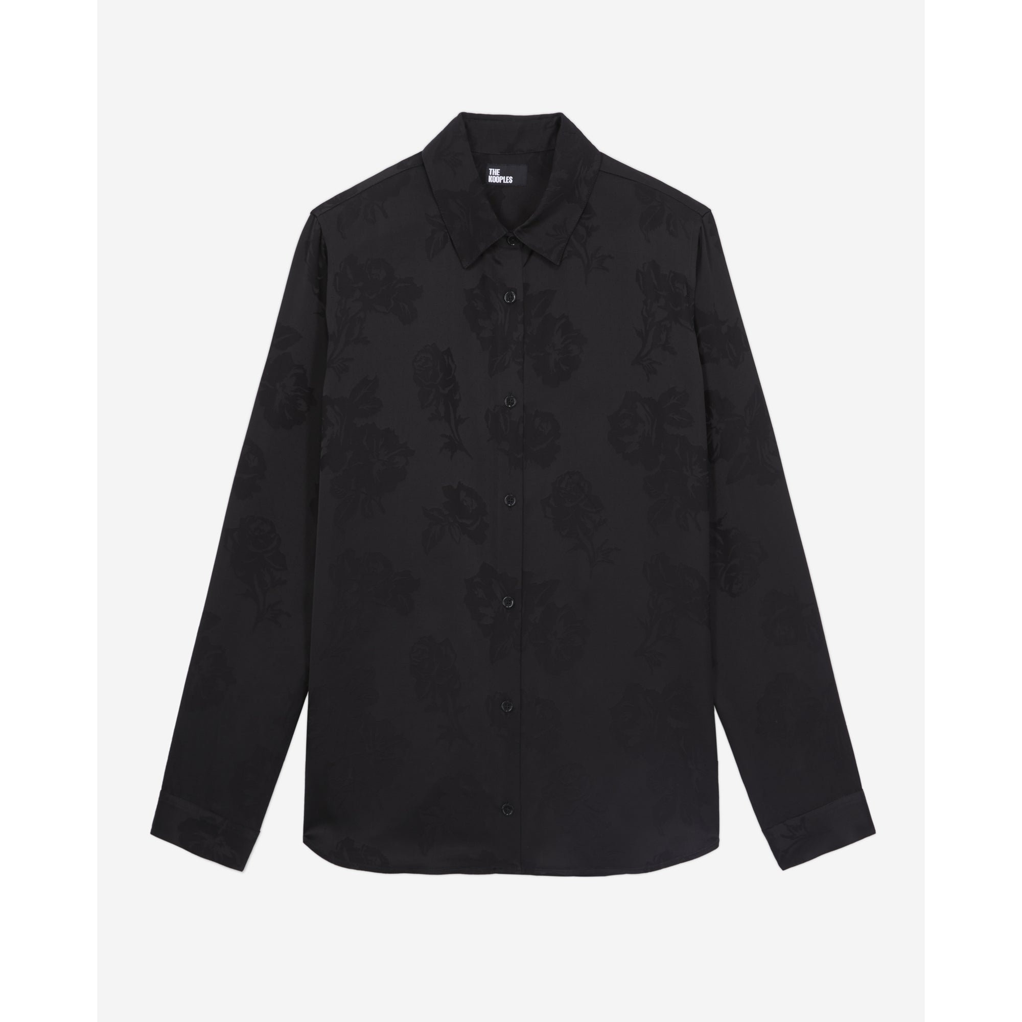 Floral Jacquard Shirt | Women | Black