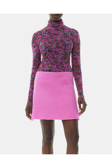 Floral Mesh Long sleeve Roll Neck Blouse | Fiji Flower