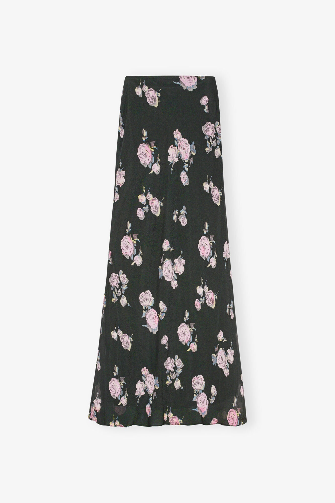 Floral Printed Crepe Maxi Skirt | Climbing Ivy