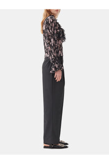 Floral Printed Pleated Georgette Blouse | Phantom