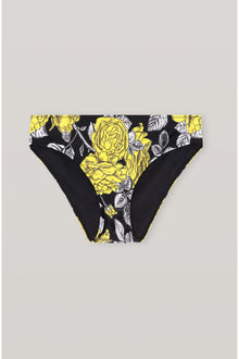 Floral Recycled Bikini Briefs | Black